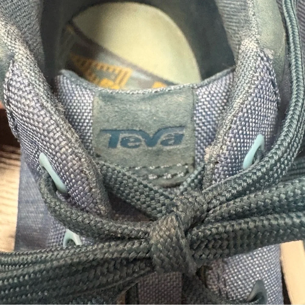 Teva Chukka Shoe Women's SZ 5 Wander Canvas Blue‎ Hi Top Comfort Cool FLAW